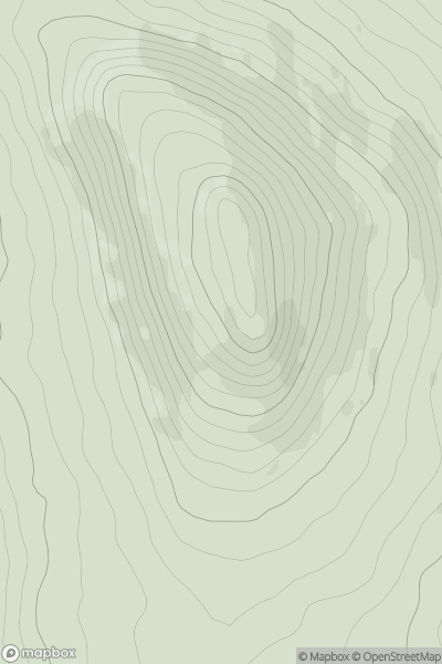 Thumbnail image for Little Sugar Loaf (Giolspar) showing contour plot for surrounding peak