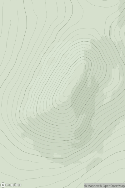 Thumbnail image for Tawnaghmore (An Tamhnach Mhor) showing contour plot for surrounding peak