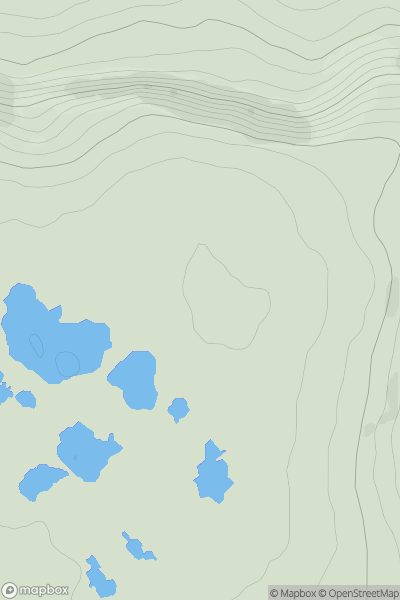 Thumbnail image for Slieve Fyagh (Sliabh Fioch) showing contour plot for surrounding peak