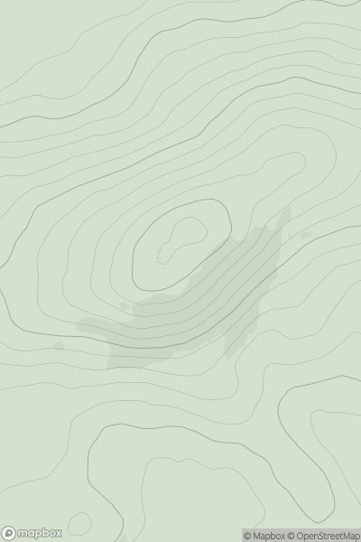 Thumbnail image for Brougher Mountain (Bruachar) showing contour plot for surrounding peak
