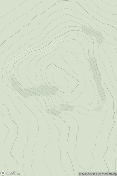 Thumbnail image for Tinoran Hill (Tinoranhill) (Cnoc Theach nOdhrain) showing contour plot for surrounding peak
