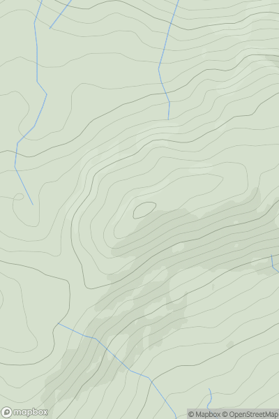 Thumbnail image for Tal y Fan showing contour plot for surrounding peak