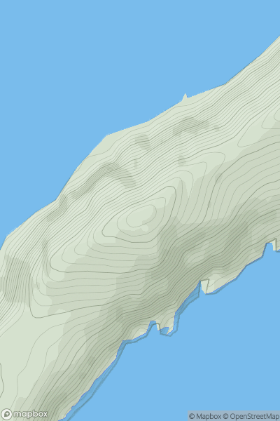 Thumbnail image for An Cro Mor (Croaghmore (Great Blasket Island)) showing contour plot for surrounding peak