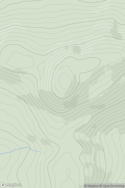 Thumbnail image for Tievereivagh (Derreen) (Taobh Riabhach) showing contour plot for surrounding peak