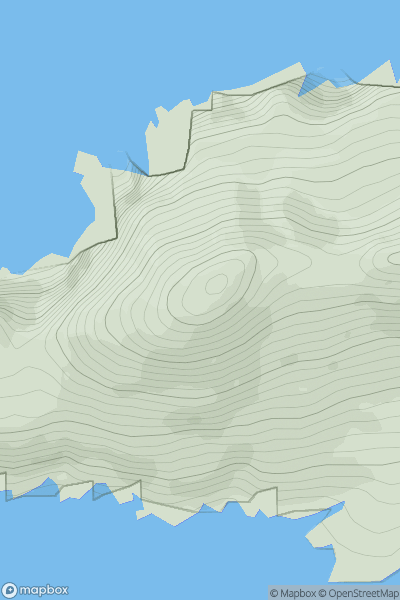 Thumbnail image for Killelan Mountain showing contour plot for surrounding peak