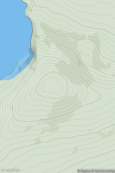 Thumbnail image for Geokaun (An Geocan) showing contour plot for surrounding peak