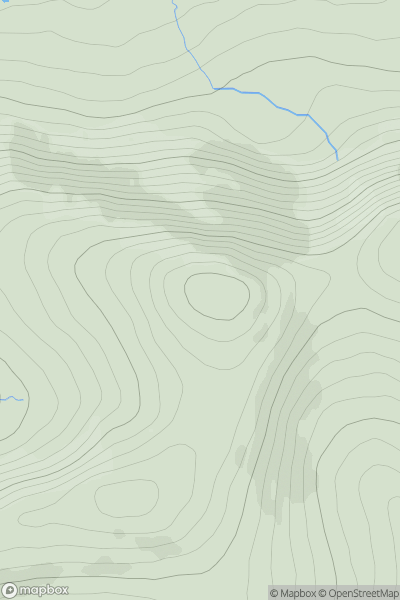 Thumbnail image for Barr na Coilleadh (Barnacuillew) (Barnacuille) showing contour plot for surrounding peak