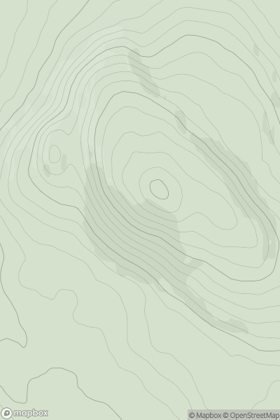 Thumbnail image for Tievecrom (An Taobh Crom) showing contour plot for surrounding peak