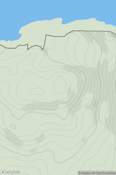 Thumbnail image for Croaghnamaddy (Cruach na Madadh) showing contour plot for surrounding peak