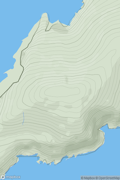 Thumbnail image for Cnoc Bolais (Tower Hill) showing contour plot for surrounding peak