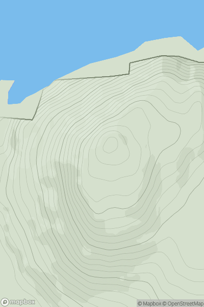 Thumbnail image for Binnion (Cnoc an Bhinnin) showing contour plot for surrounding peak