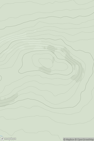 Thumbnail image for Carrigroe Hill (Cnoc na Carraige Rua) showing contour plot for surrounding peak