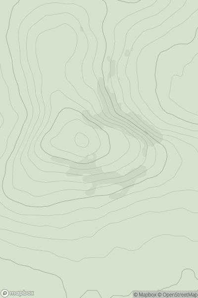 Thumbnail image for Croghan Hill (Cnoc Cruachain) showing contour plot for surrounding peak
