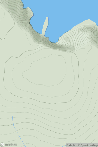 Thumbnail image for Barr an Digin (Barradeegin) showing contour plot for surrounding peak