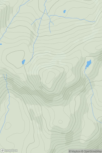 Thumbnail image for Moel y Dyniewyd showing contour plot for surrounding peak