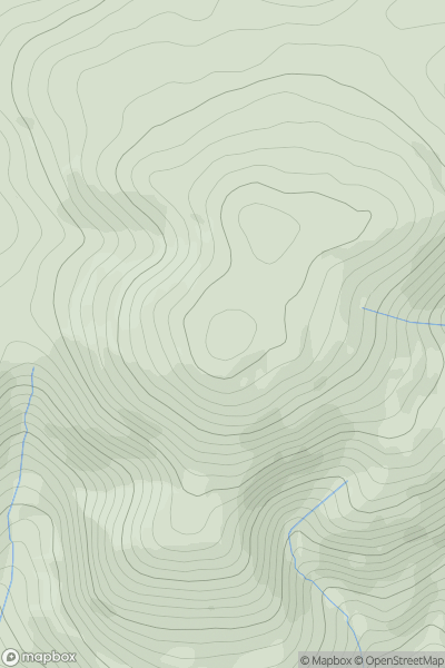 Thumbnail image for Moel y Gamelin showing contour plot for surrounding peak