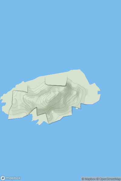 Thumbnail image for An Tiaracht (Tearaght Island) showing contour plot for surrounding peak