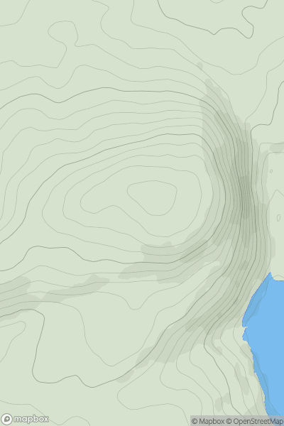 Thumbnail image for Knockomagh showing contour plot for surrounding peak