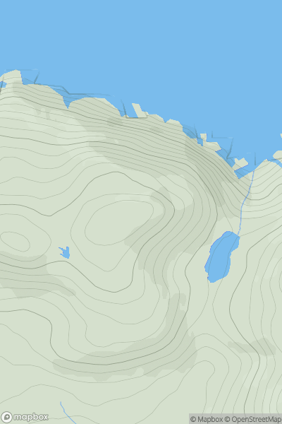 Thumbnail image for Inishturk (Mountain Common) (Inis Toirc) showing contour plot for surrounding peak