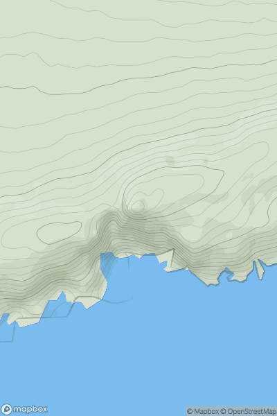 Thumbnail image for Carhoo Hill (Ballymacadoyle Hill) (Cnoc na Ceathrun) showing contour plot for surrounding peak