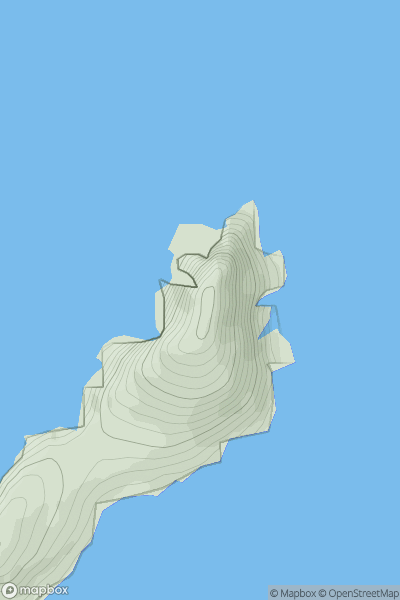 Thumbnail image for Inis na Bro (Inishnabro) showing contour plot for surrounding peak