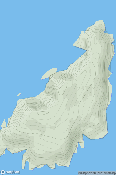 Thumbnail image for Inis Tuaisceart (Inishtooskert) showing contour plot for surrounding peak