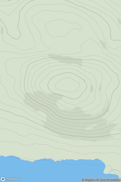 Thumbnail image for Maumfin (Mam Fionn) showing contour plot for surrounding peak