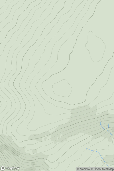 Thumbnail image for Cyrn-y-Brain showing contour plot for surrounding peak