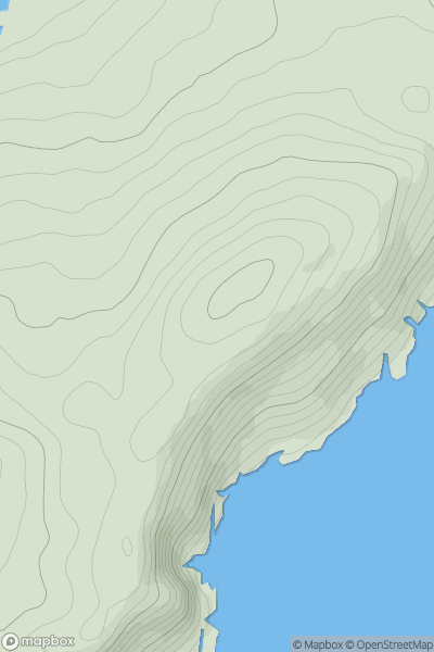 Thumbnail image for Cnoicin an tSeabhaic (Clear Island) showing contour plot for surrounding peak