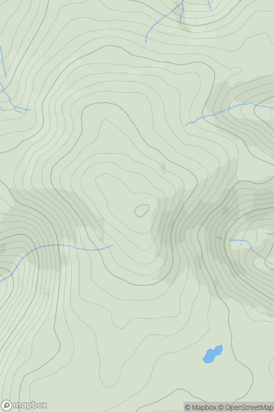 Thumbnail image for Moel Famau showing contour plot for surrounding peak