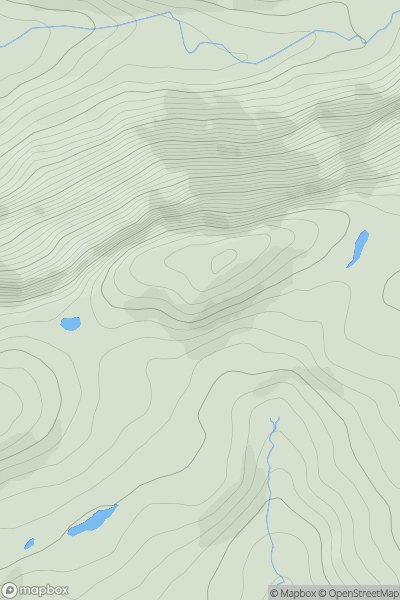 Thumbnail image for Cushnaficulla (Cois na Fiacaile) showing contour plot for surrounding peak