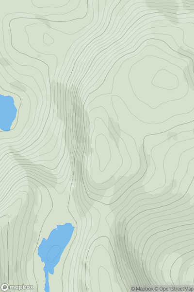 Thumbnail image for Sliabh Dhroim na Luifearnai (Drumnalifferny Mountain) showing contour plot for surrounding peak