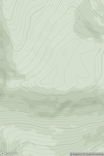 Thumbnail image for Tievnabinnia East Top showing contour plot for surrounding peak