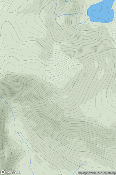 Thumbnail image for Coomnahorna (Coomcallee East Top) (Com na hEorna) showing contour plot for surrounding peak