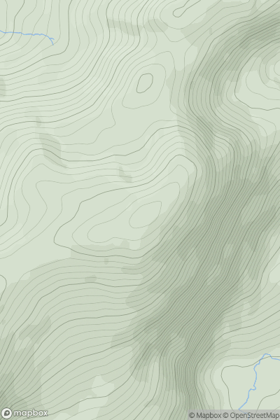 Thumbnail image for Tooth Mountain (Cnoc na bhFiacal) showing contour plot for surrounding peak