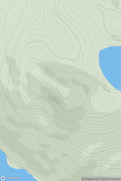 Thumbnail image for Aghla More (An Eachla Mhor) showing contour plot for surrounding peak