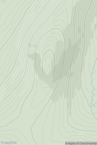 Thumbnail image for Knockastakeen (Cnoc an Staicin) showing contour plot for surrounding peak