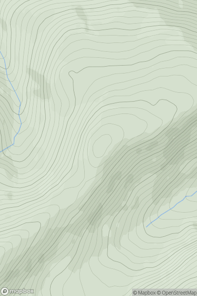 Thumbnail image for Baurtregaum Far NE Top (Curraheen) showing contour plot for surrounding peak