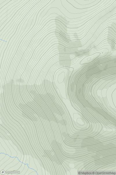 Thumbnail image for Binn Bhraoin Central Top (Benbreen Central Top) (Benbreen North Top) showing contour plot for surrounding peak
