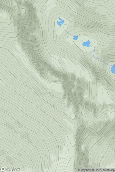 Thumbnail image for Faill na nDeamhan (Brandon South Top) showing contour plot for surrounding peak