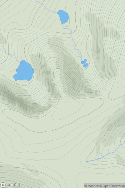 Thumbnail image for Slievanea SW Top showing contour plot for surrounding peak