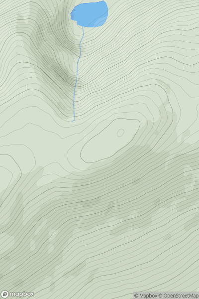 Thumbnail image for Kells Mountain East Top (Knocknadobar Far East Top) showing contour plot for surrounding peak