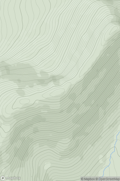 Thumbnail image for Beann Far SW Top (Cloonwest) showing contour plot for surrounding peak