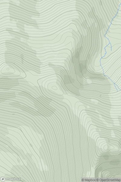 Thumbnail image for Stumpa Barr na hAbhann (Skregmore East Top) showing contour plot for surrounding peak