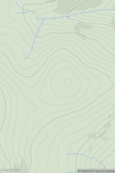 Thumbnail image for Benleagh (Binn Liath) showing contour plot for surrounding peak