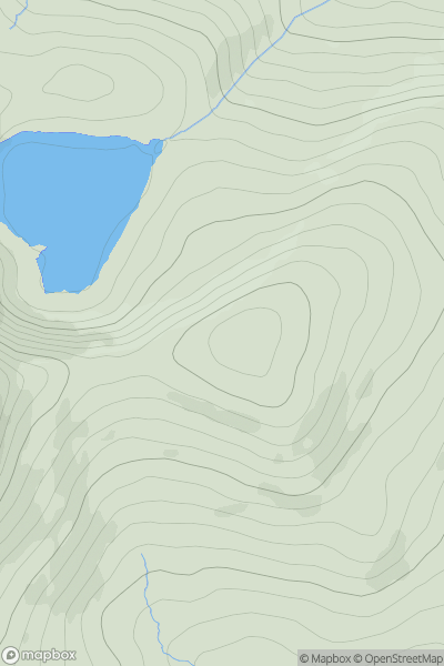 Thumbnail image for Tonelagee NE Top (Tonelagee East Top) showing contour plot for surrounding peak