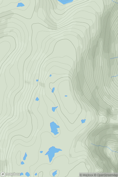 Thumbnail image for Sliabh na Seasca (Slievenashaska) (Coomcathcun) showing contour plot for surrounding peak