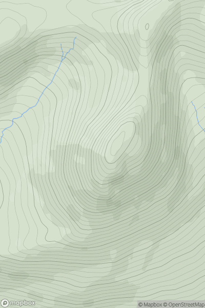 Thumbnail image for Benlettery (Binn Leitri) showing contour plot for surrounding peak