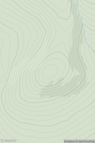 Thumbnail image for Knocknagowan (Cnoc na nGamhann) showing contour plot for surrounding peak