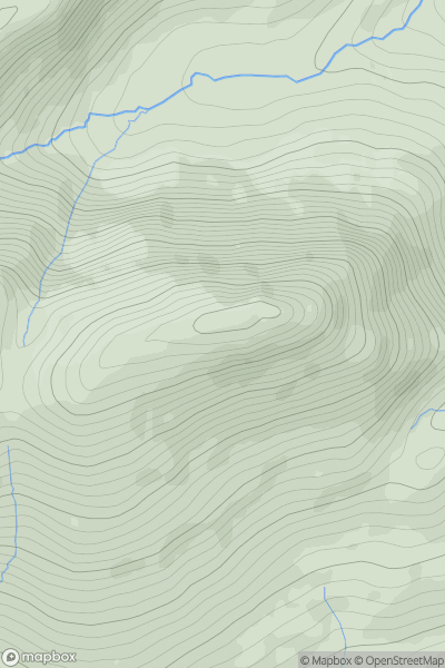 Thumbnail image for Sugarloaf Mountain (Gabhal Mhor) showing contour plot for surrounding peak